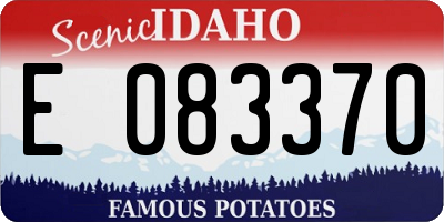 ID license plate E083370