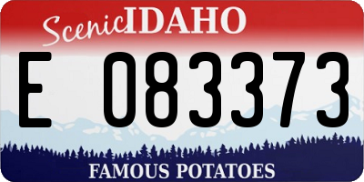 ID license plate E083373