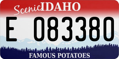 ID license plate E083380