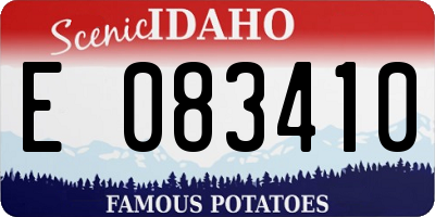 ID license plate E083410
