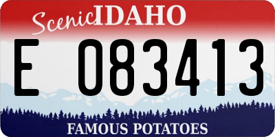 ID license plate E083413