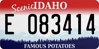 ID license plate E083414