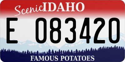 ID license plate E083420