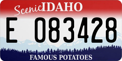 ID license plate E083428