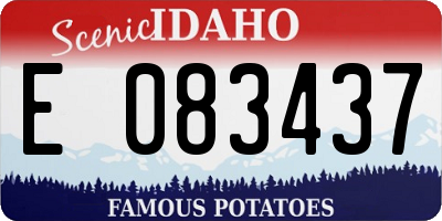 ID license plate E083437