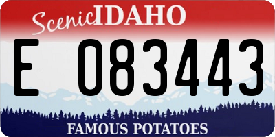 ID license plate E083443