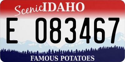 ID license plate E083467