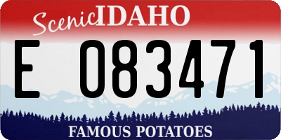 ID license plate E083471