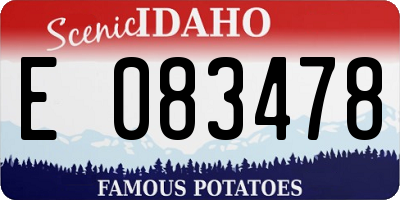 ID license plate E083478