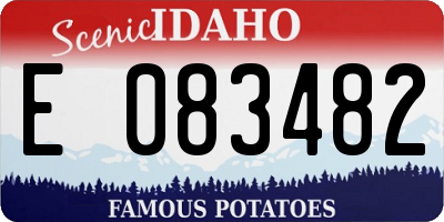 ID license plate E083482