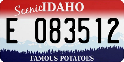 ID license plate E083512