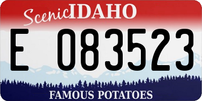 ID license plate E083523