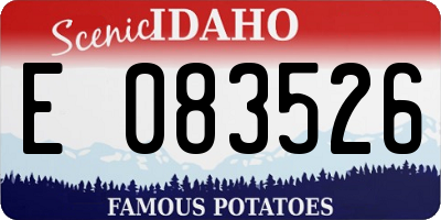 ID license plate E083526