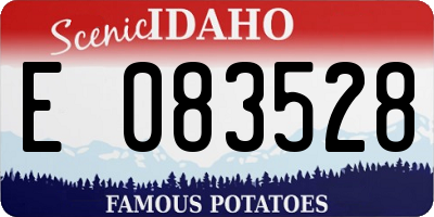 ID license plate E083528