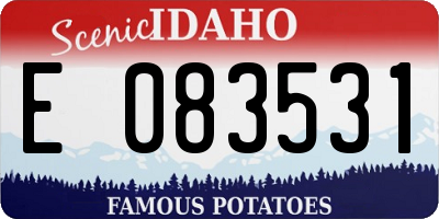 ID license plate E083531