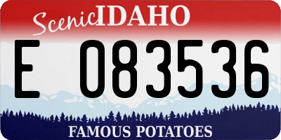 ID license plate E083536