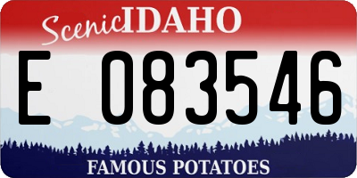 ID license plate E083546