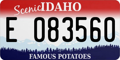 ID license plate E083560