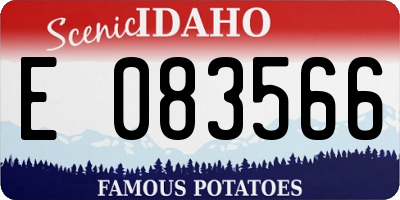 ID license plate E083566