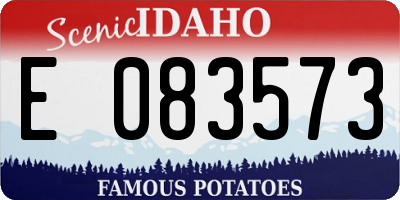 ID license plate E083573