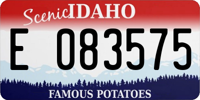 ID license plate E083575