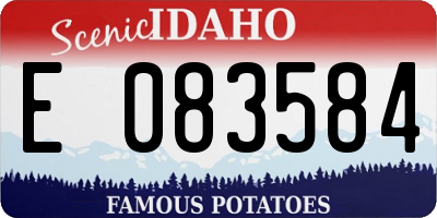 ID license plate E083584