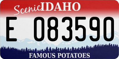 ID license plate E083590
