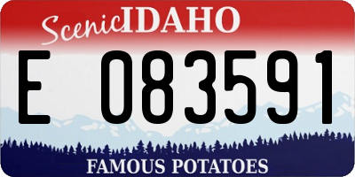 ID license plate E083591