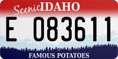 ID license plate E083611