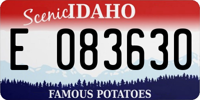 ID license plate E083630