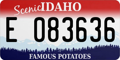 ID license plate E083636