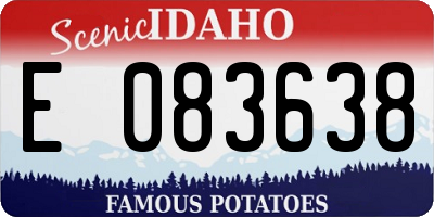 ID license plate E083638