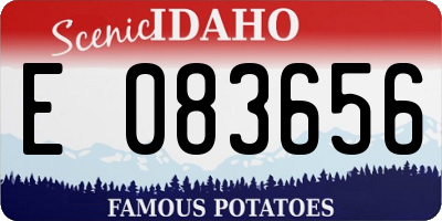 ID license plate E083656