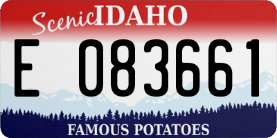 ID license plate E083661