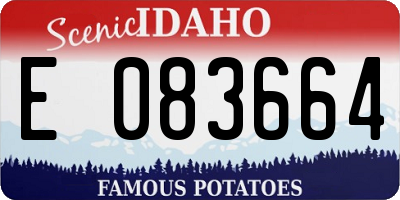 ID license plate E083664