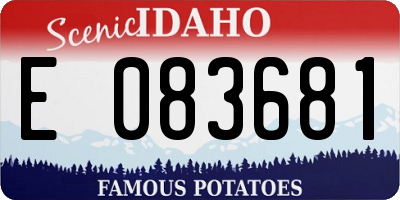 ID license plate E083681