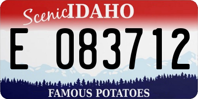 ID license plate E083712