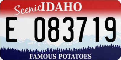 ID license plate E083719