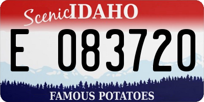ID license plate E083720