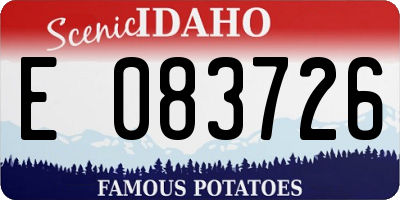 ID license plate E083726