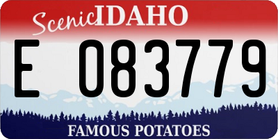 ID license plate E083779