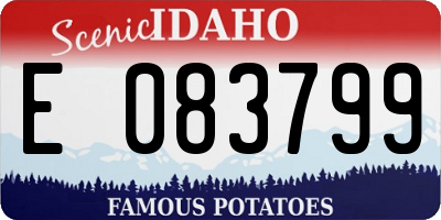 ID license plate E083799