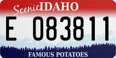 ID license plate E083811