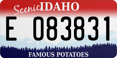 ID license plate E083831