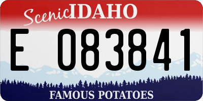 ID license plate E083841
