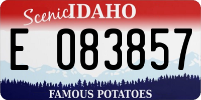 ID license plate E083857