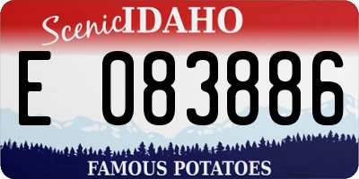 ID license plate E083886