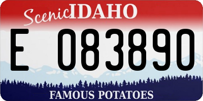 ID license plate E083890