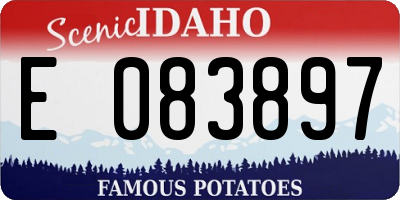 ID license plate E083897