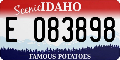 ID license plate E083898
